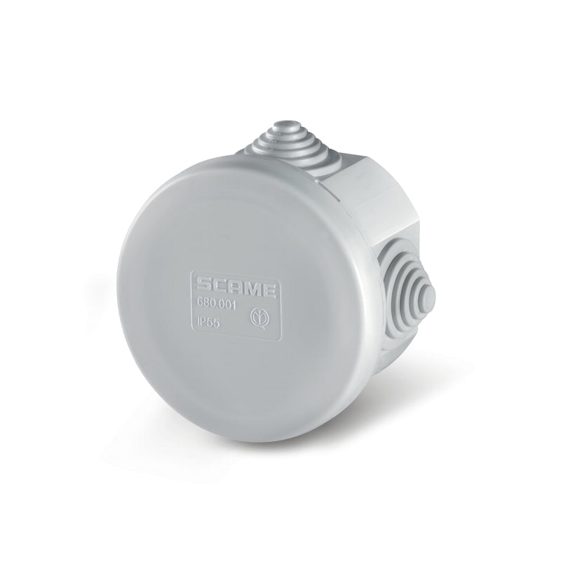 SCATOLA TONDA DERIVAZIONE D.65 C/PAS. IP55