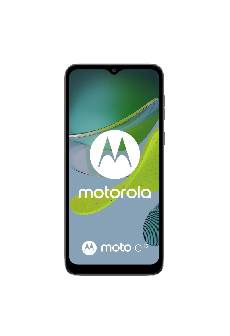 Motorola e13 Smartphone batteria 5000 mAH, Dolby Atmos Stereo Speakers, 13MP, 64 GB, Nero (Black)
