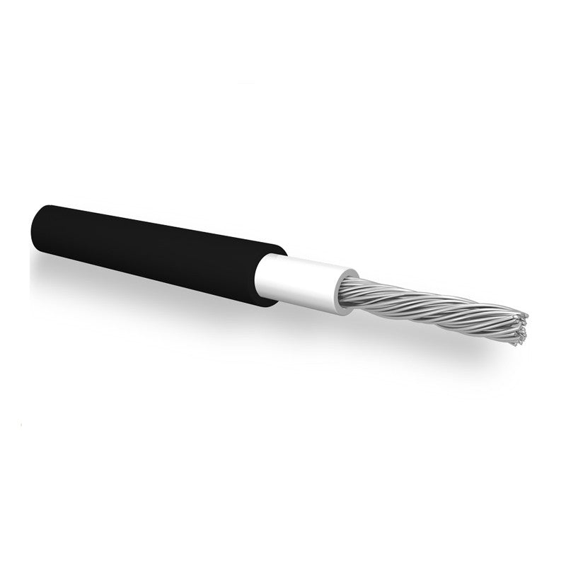 SUNCABLE NERO 1X6MMQ CAVO SOLARE NERO (100 METRI)