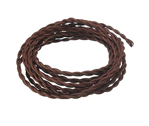 CAVO TESSILE TRECCIATO MARRONE 3G1.5 (100 METRI)