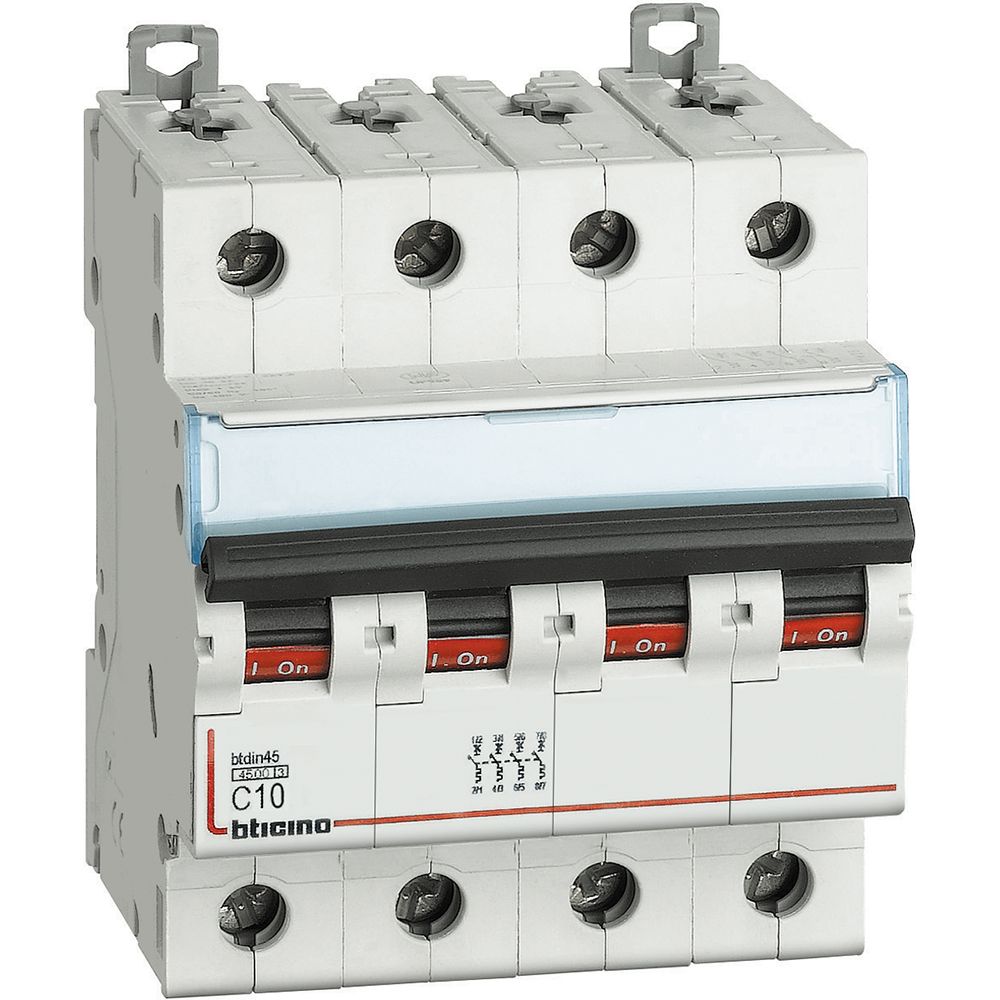 BTDIN45 - MAGNETOTERMICO 4P CURVA C 10A 4,5KA