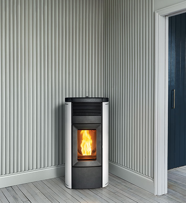 MCZ Stufa a Pellet MUSA Comfort Air 14 M2 14 kW aria canalizzabile - grigio argento