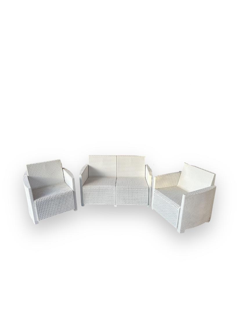 Set Salottino per esterno bianco