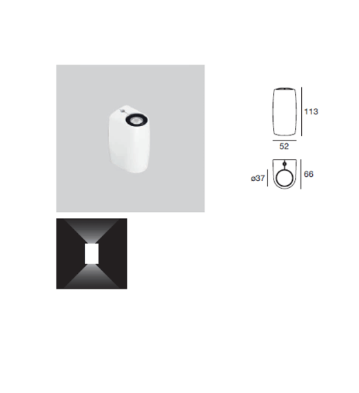 Lampada biemissione da esterno Linea Ligh 3000k