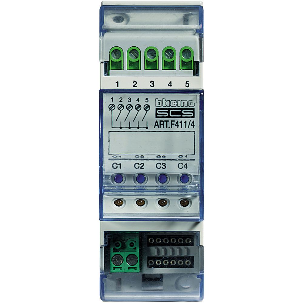 SCS - ATTUATORE A 4 RELE 2 MODULI