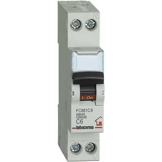 FC881C6 - MAGNETOTERMICO C10 1P+N 1M 4500A