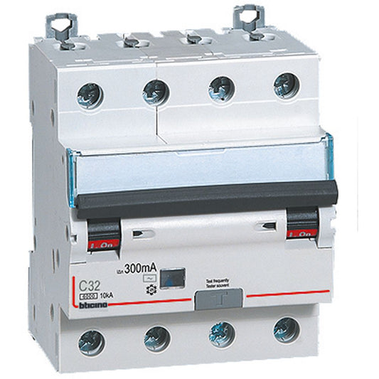 BTDIN60 - MAGNETOTERMICO DIFFERENZIALE AC 4P 16A 6KA 300MA